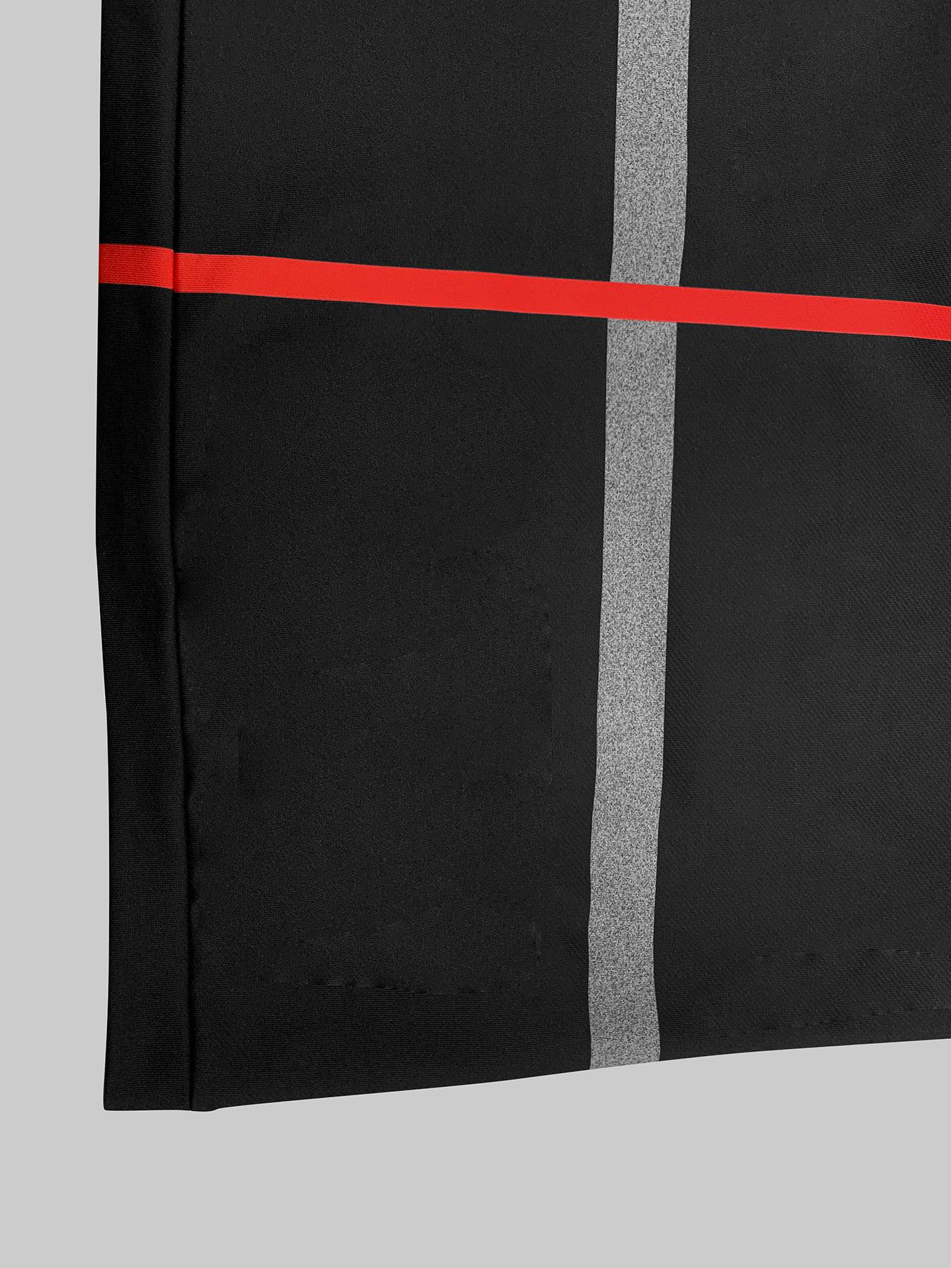 Long Sleeves Loose Striped High Neck T-Shirts Tops Product Image