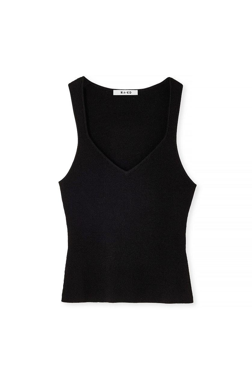 Fine Knitted Scoop Neck Top Product Image