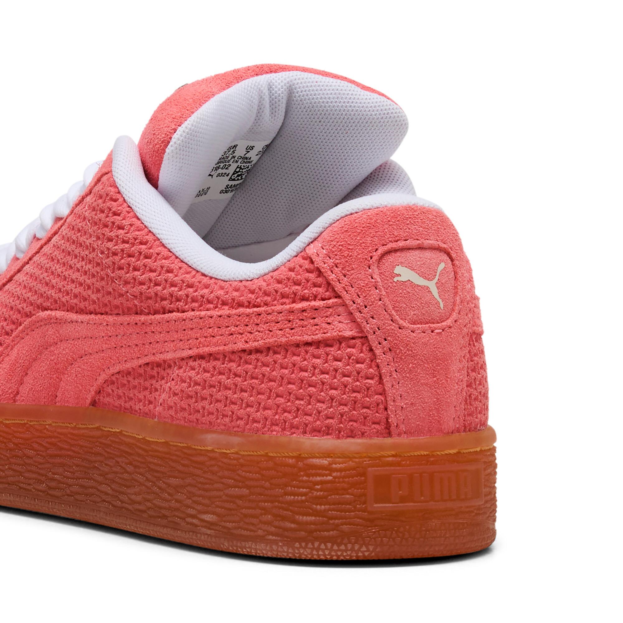 PUMA Suede XL Braided Sneakers Women in Glowing Red/White Product Image
