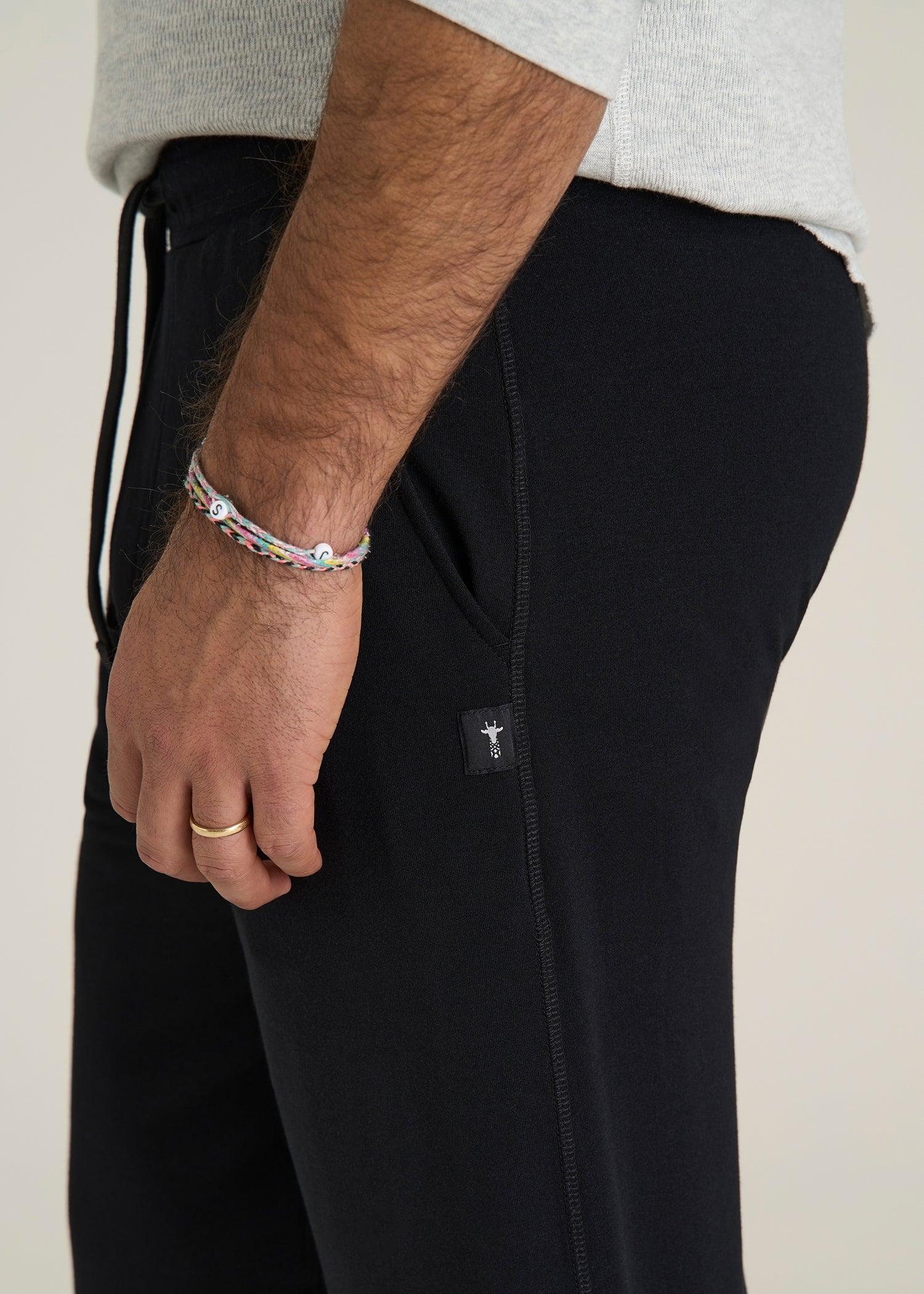 Sleep Joggers for Tall Men in Black Male Product Image