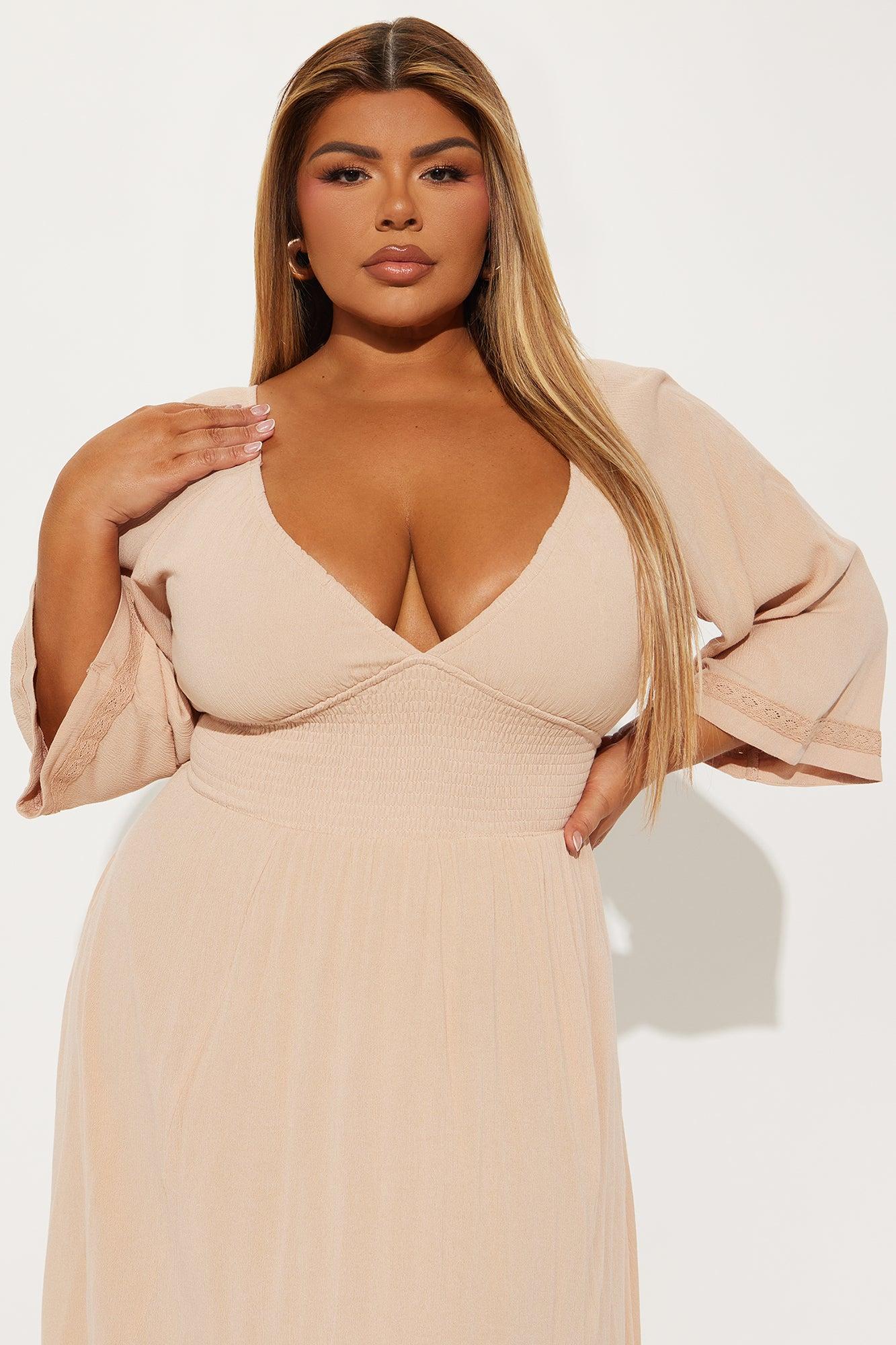 Sharon Flowy Maxi Dress - Taupe Product Image