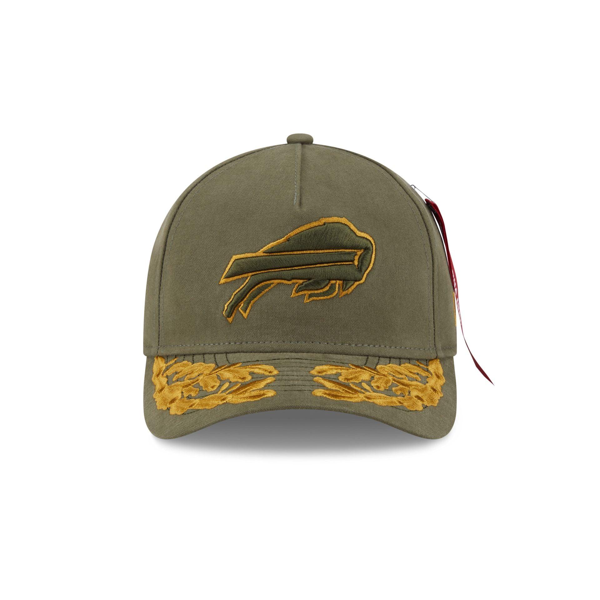 Alpha Industries x Buffalo Bills Olive Green 9FORTY M-Crown A-Frame Snapback Hat Male Product Image