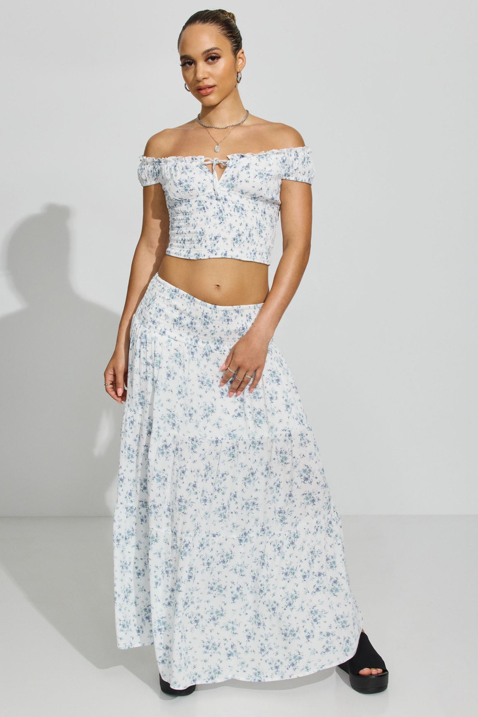 Tiered Maxi Skirt Product Image