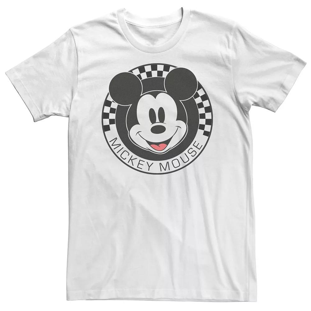 Big & Tall Disney Mickey & Friends Mickey Mouse Checkerboard Circle Tee, Men's,  Product Image