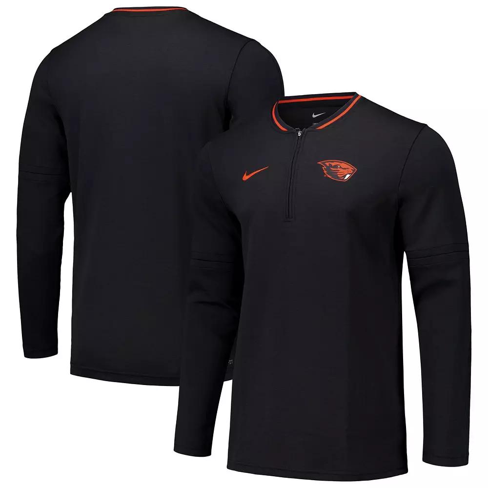 Men's Nike Black Oregon State Beavers Coaches Quarter-Zip Jacket,  Product Image