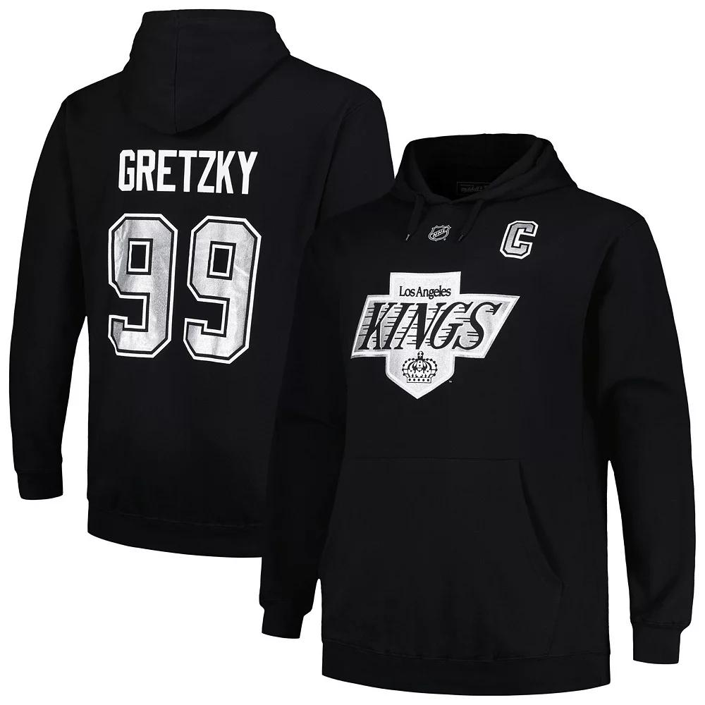Men's Profile Wayne Gretzky Black Los Angeles Kings Name & Number Pullover Hoodie, Size: 2XB, Kgs Black Product Image