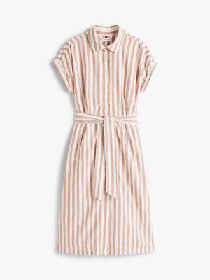 Stripe Linen-Cotton Blend Shirtdress Product Image