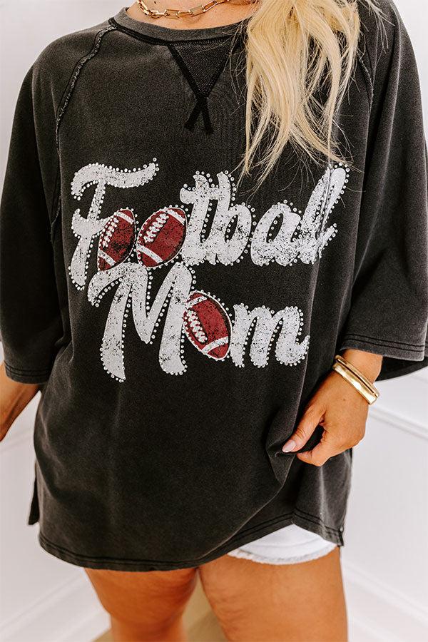 Football Mom Embellished Top Curves Product Image