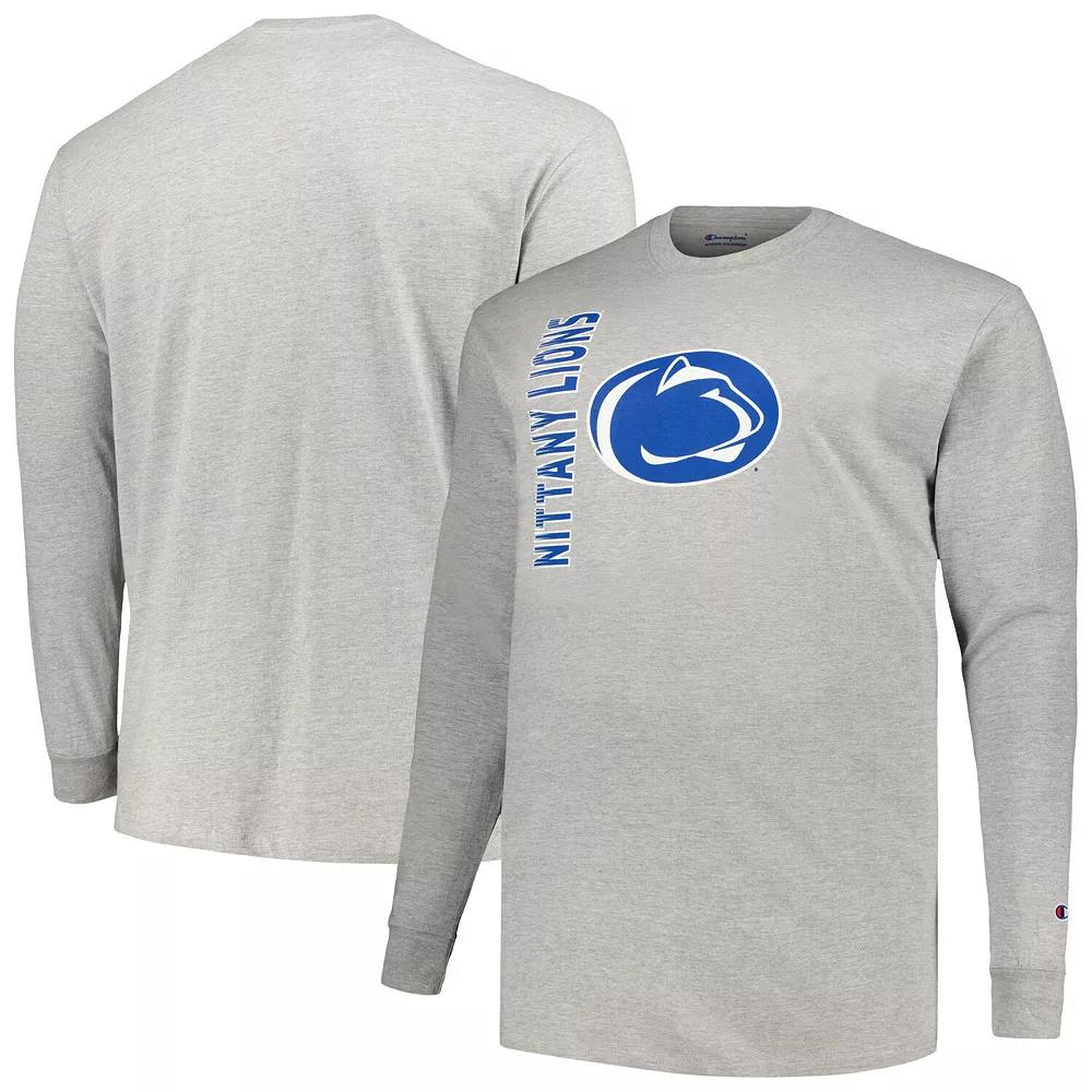 Men's Champion Heather Gray Penn State Nittany Lions Big & Tall Mascot Long Sleeve T-Shirt, Size: 3XB, Grey Product Image