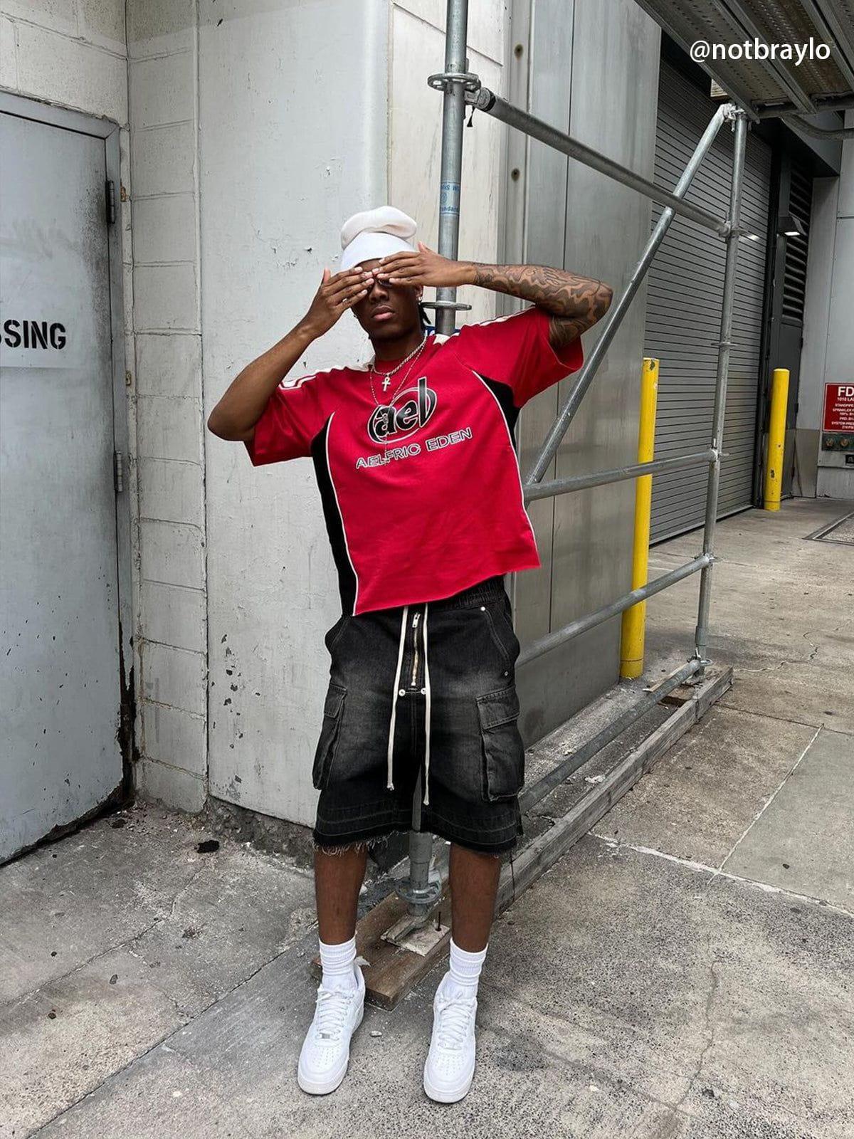 Aelfric Eden Drawstring Decorative Zipper Jorts Product Image