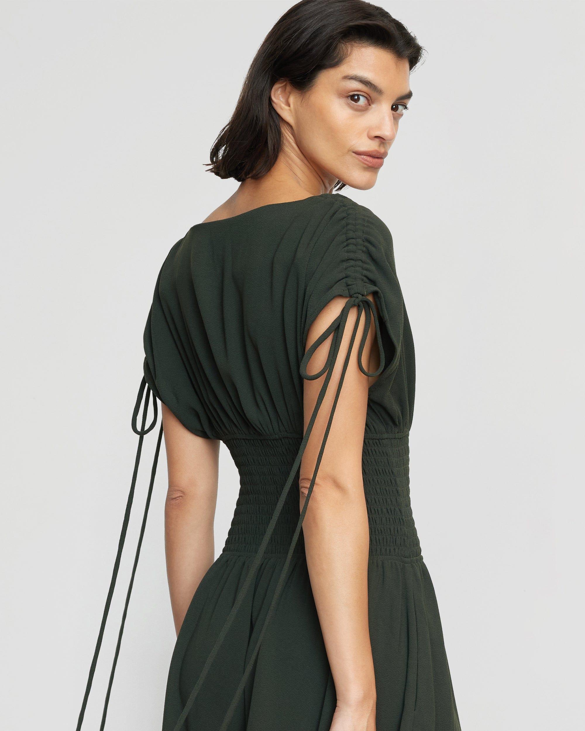 Ayumi Gathered-Shoulder Dress Product Image