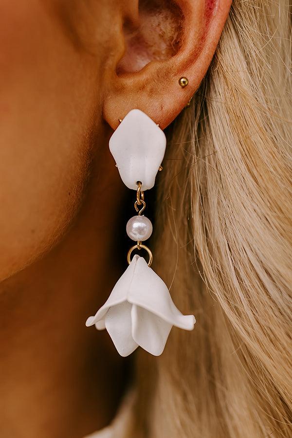 Chic And Sincere Earrings In White Product Image