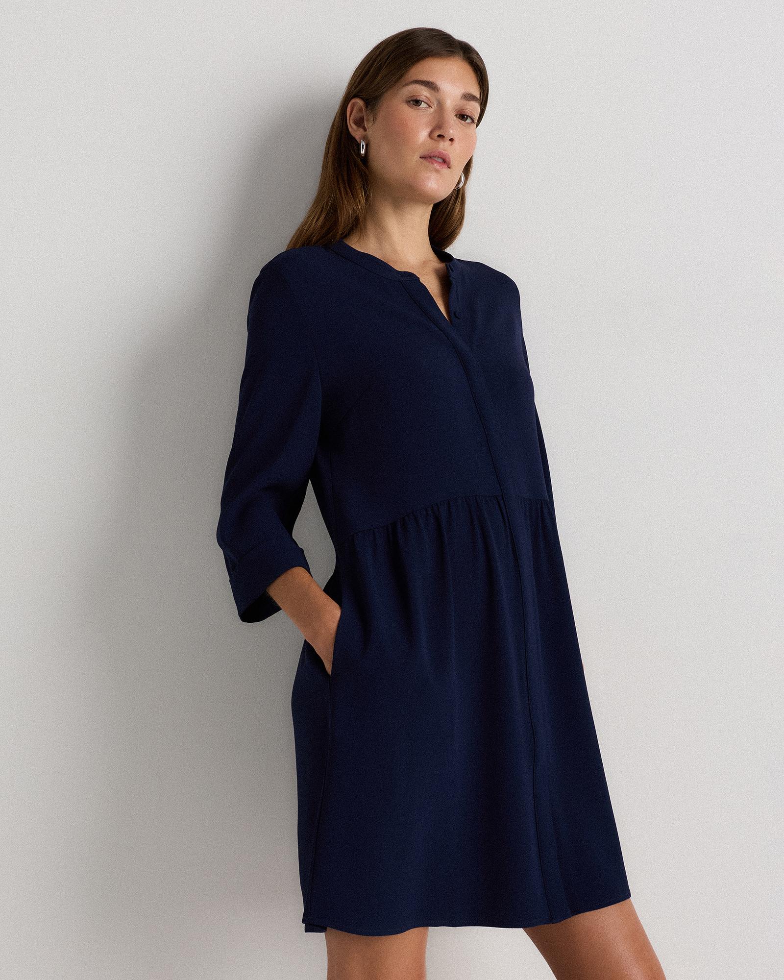 Quince | Women's Fluid Crepe Shirt Dress Polyester Product Image