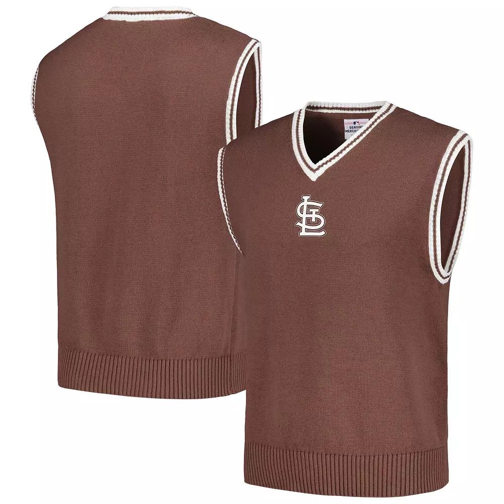 Men's PLEASURES Brown Chicago Cubs Knit V-Neck Pullover Sweater Vest,  Product Image