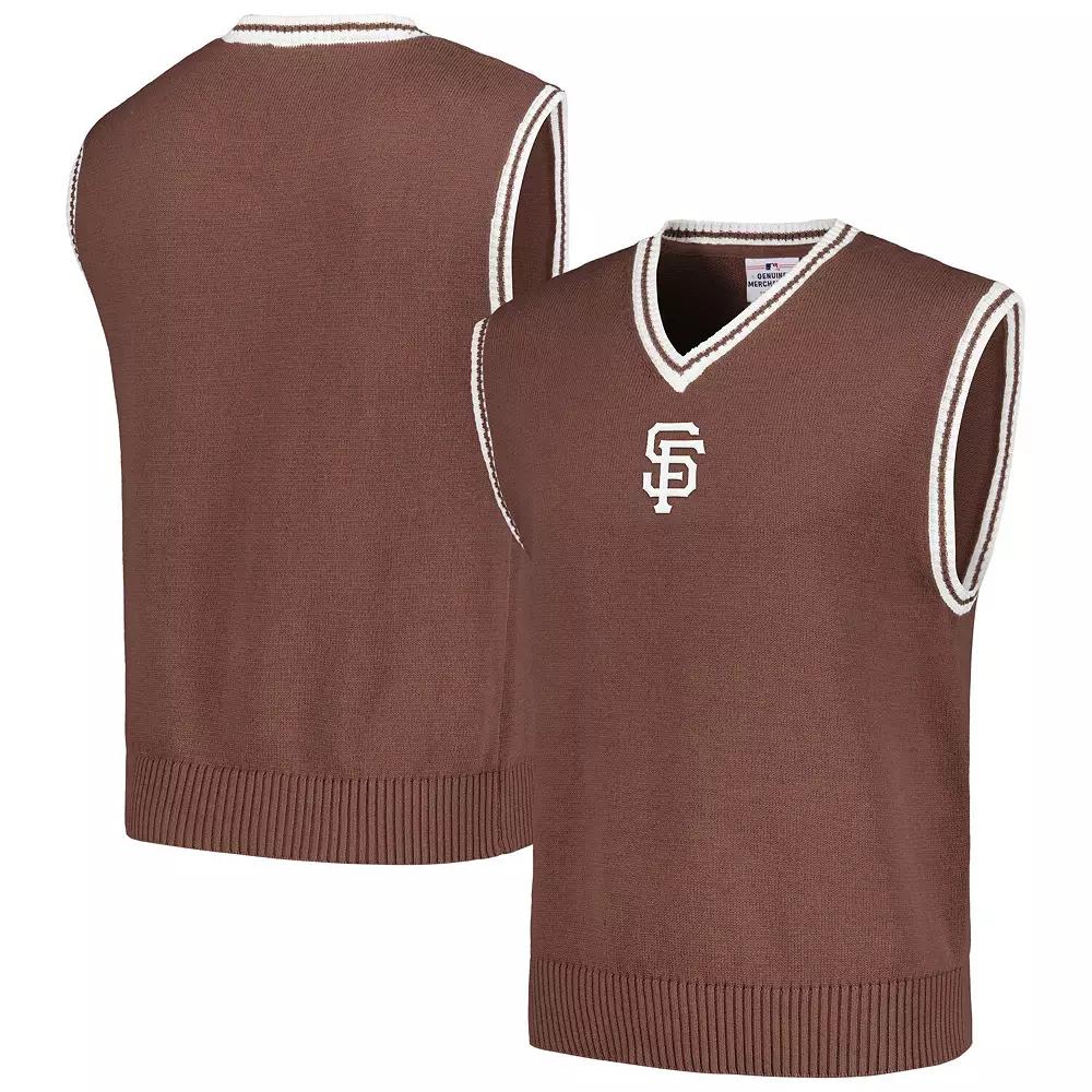 Men's PLEASURES Brown Chicago Cubs Knit V-Neck Pullover Sweater Vest,  Product Image