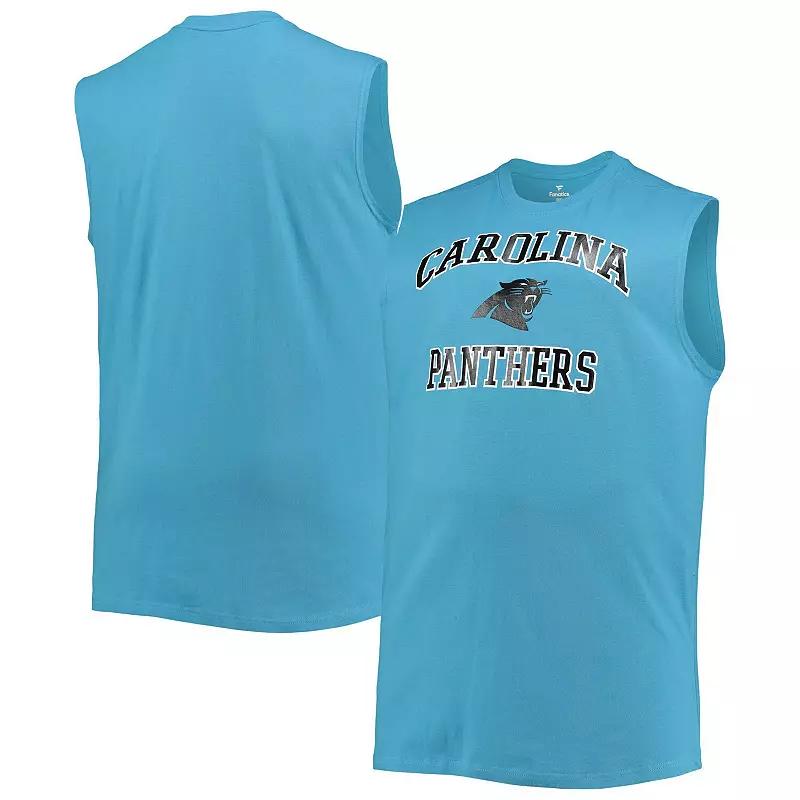 Men's Blue Carolina Panthers Big & Tall Muscle Tank Top,  Product Image