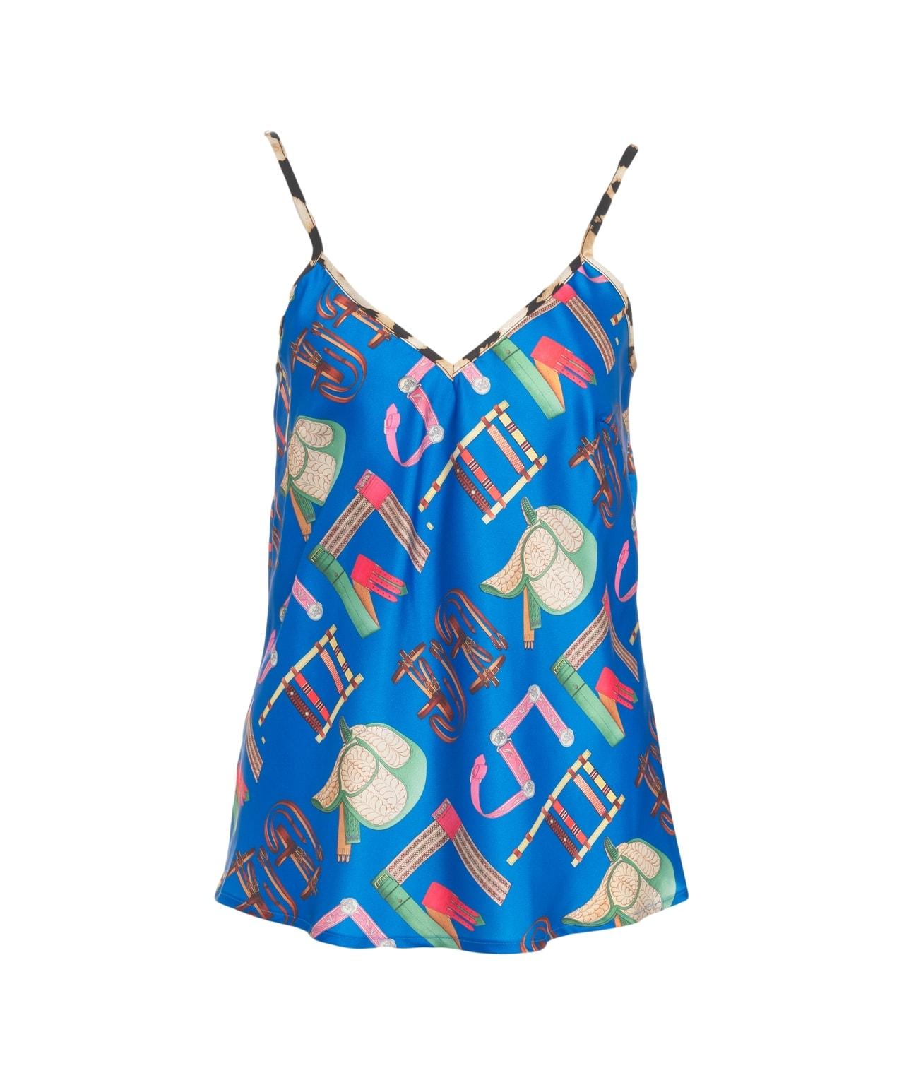 Satin camisole with print Product Image