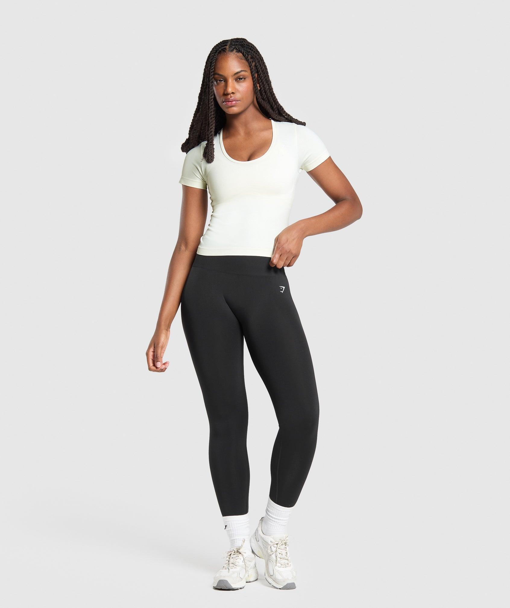 Gymshark Everyday Seamless Tight Fit Crew Neck Tee - Soft White Female Product Image
