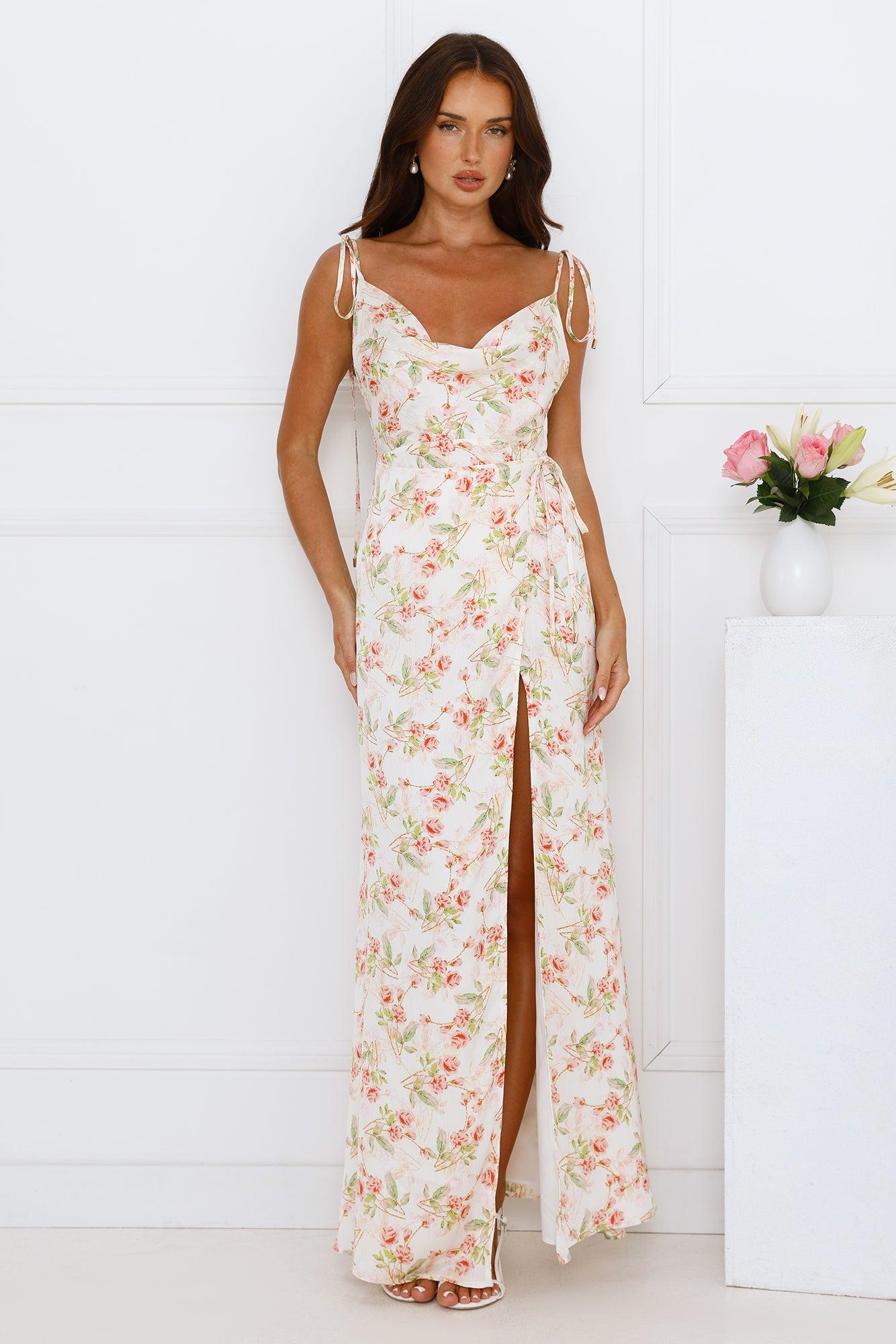 Painted Sunset Maxi Dress Pink Product Image