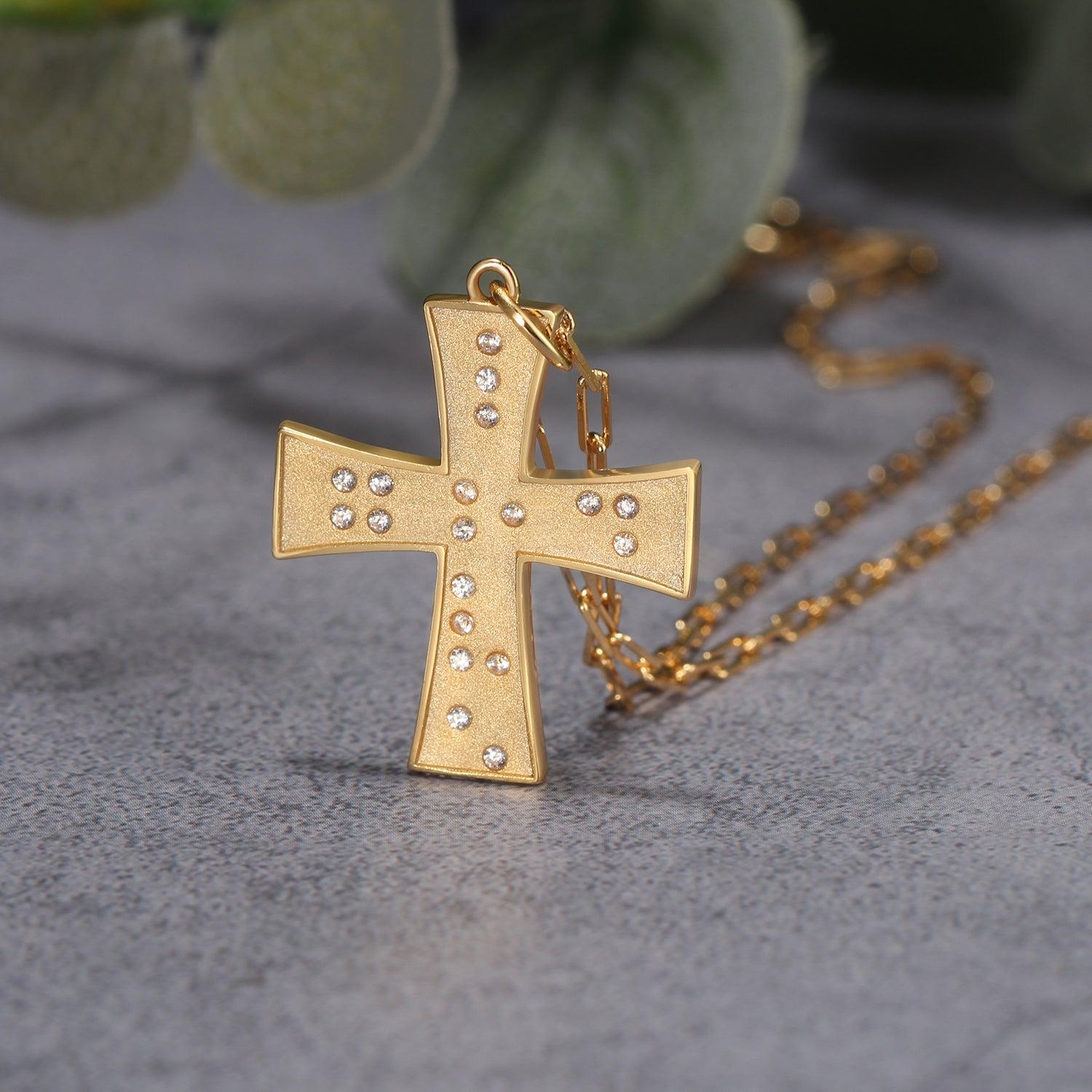 Touchstone Cross God/Love Necklace Gold Product Image