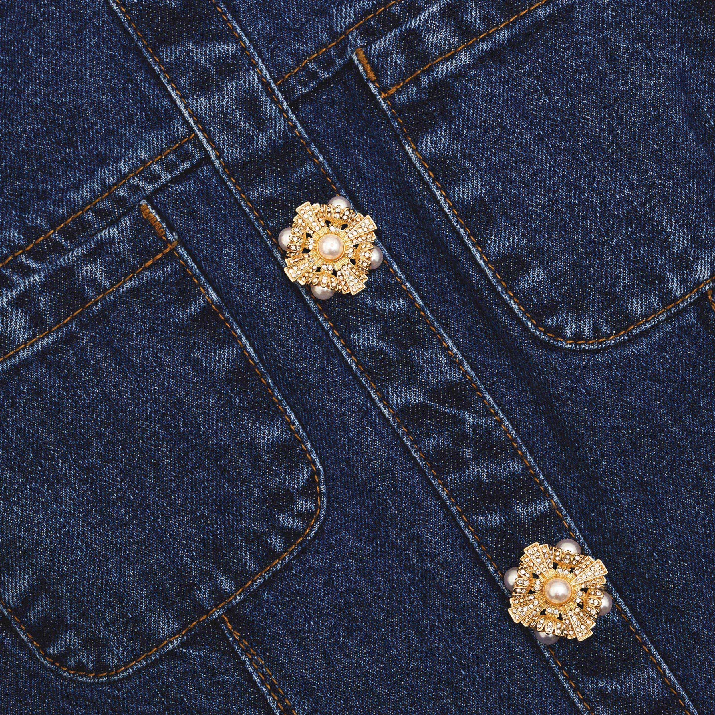 Denim Skater Mini Dress Product Image