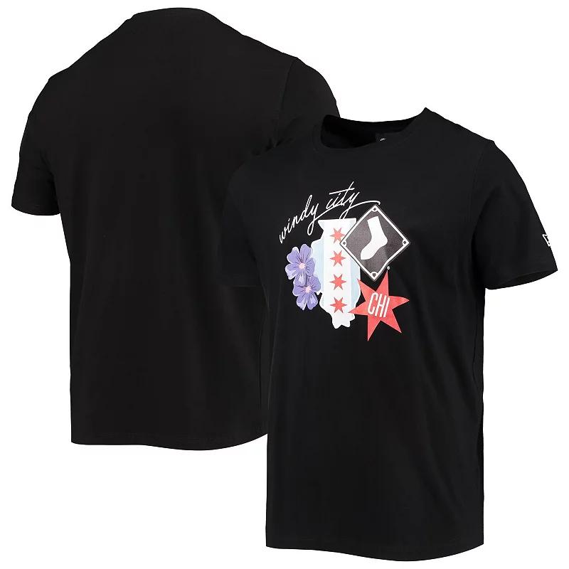 Men's New Era Black Chicago White Sox City Cluster T-Shirt,  Product Image