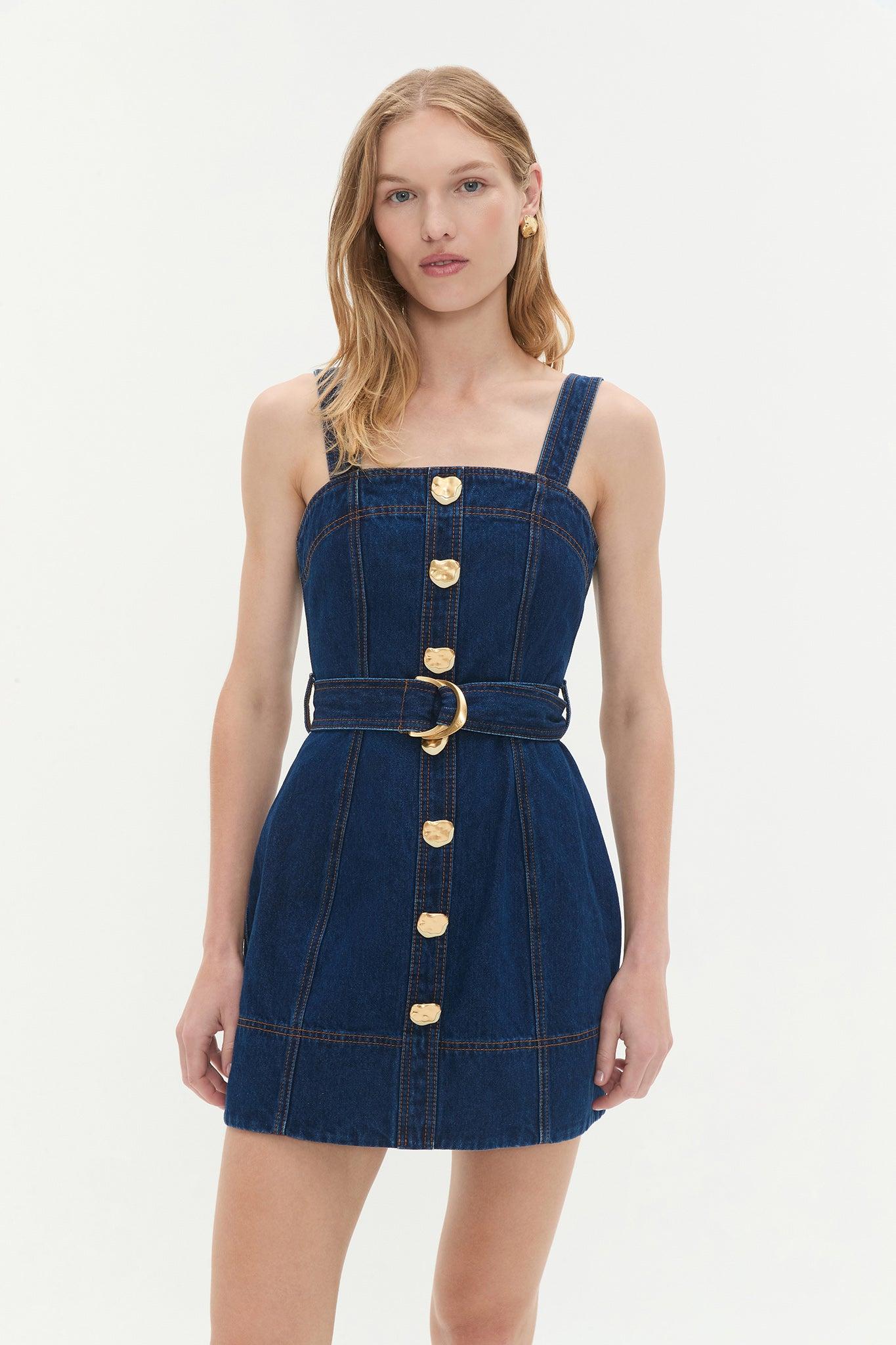Gianna Denim Mini Dress Product Image