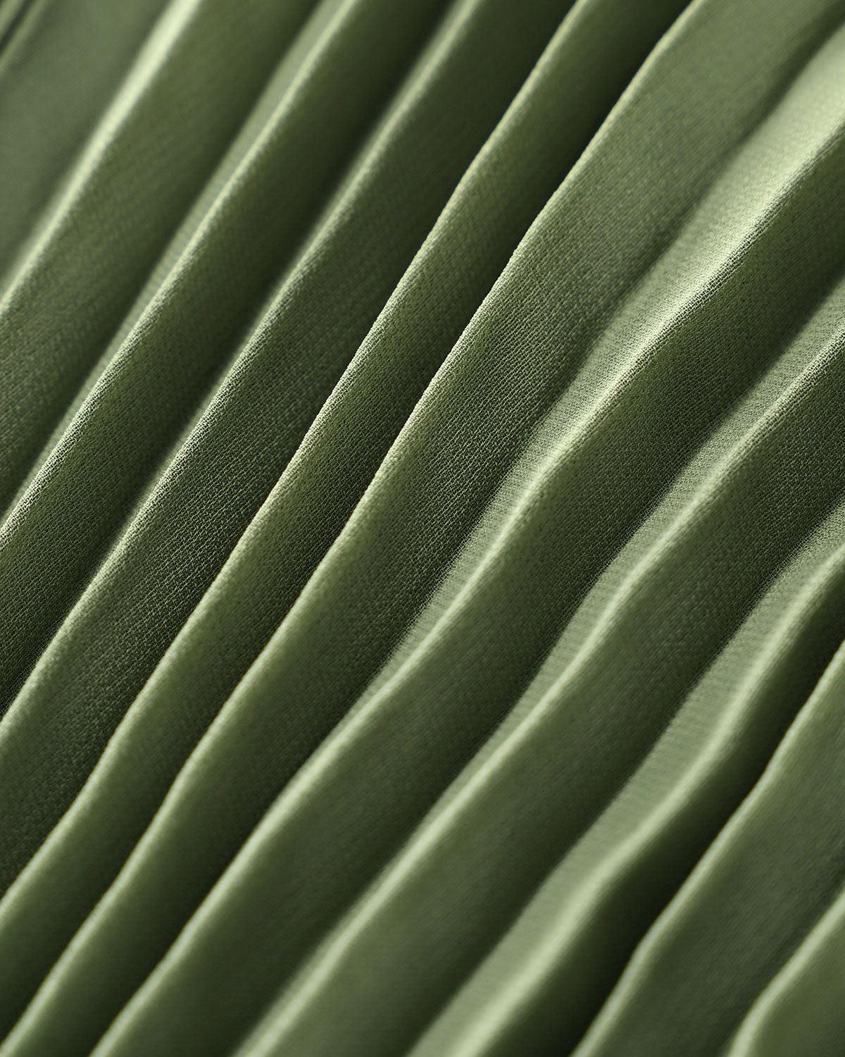 Green Sweetheart Neck Flowy Slip Maxi Dress Product Image