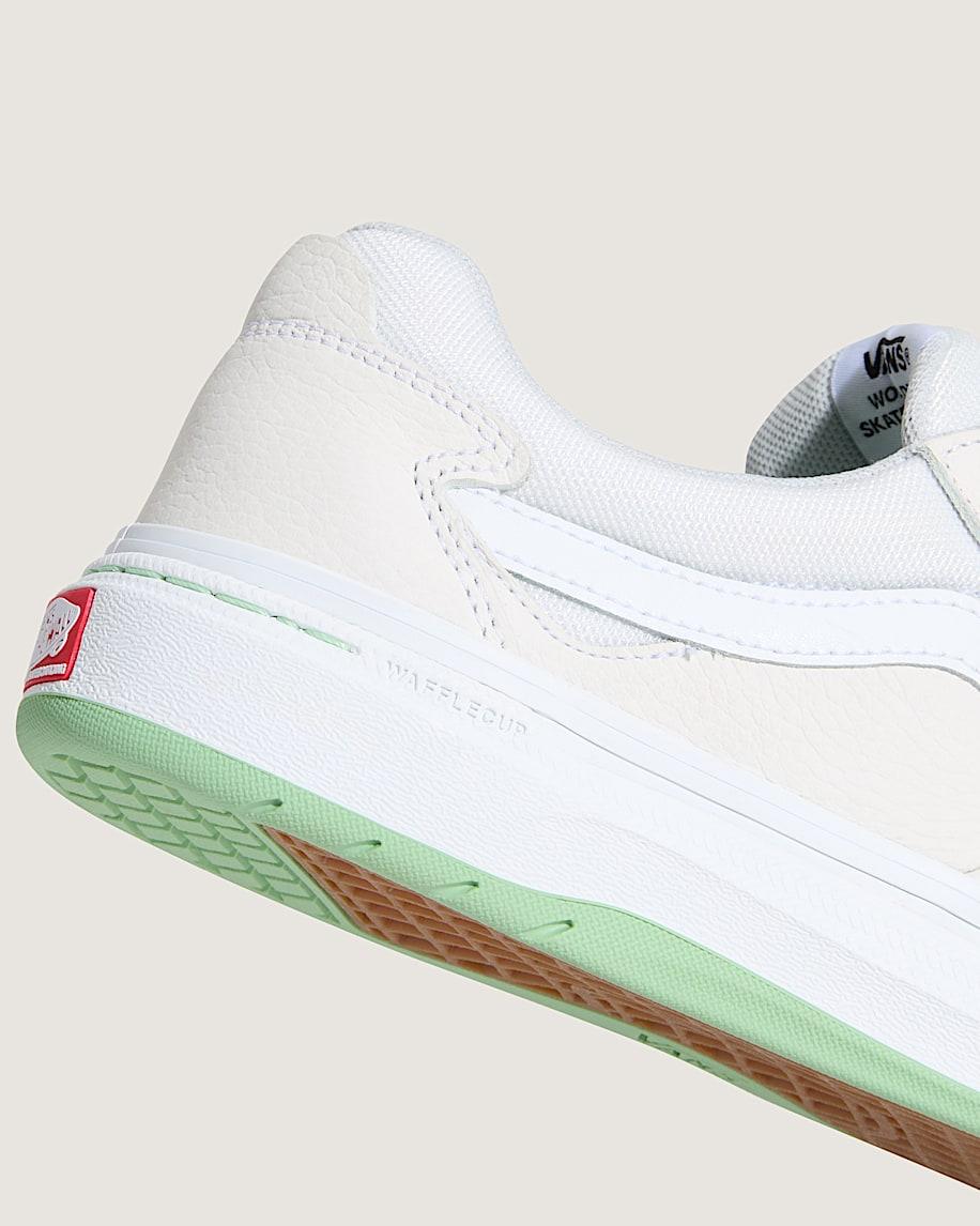 Skate Kyle Walker Wafflecup Shoe in White / Mint Green| Vans US Product Image