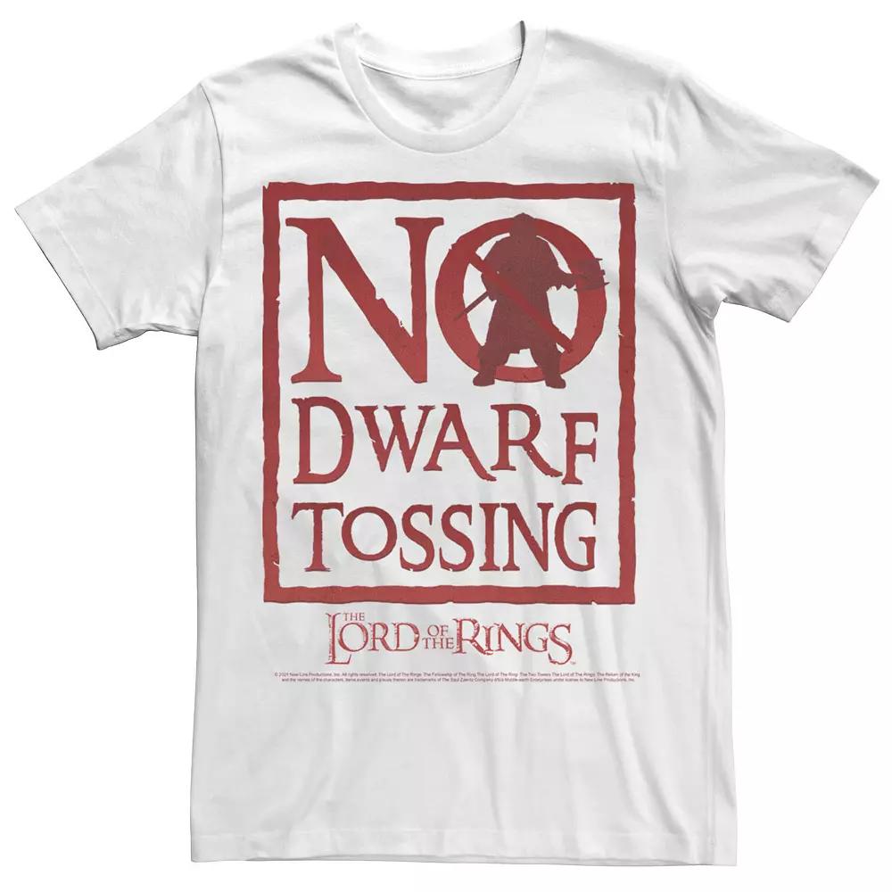 Men's Lord Of The Rings No Dwarf Tossing Poster Tee,  Product Image