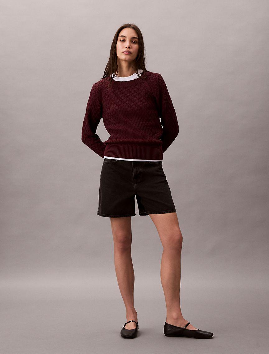 Cable Knit Classic Sweater Product Image