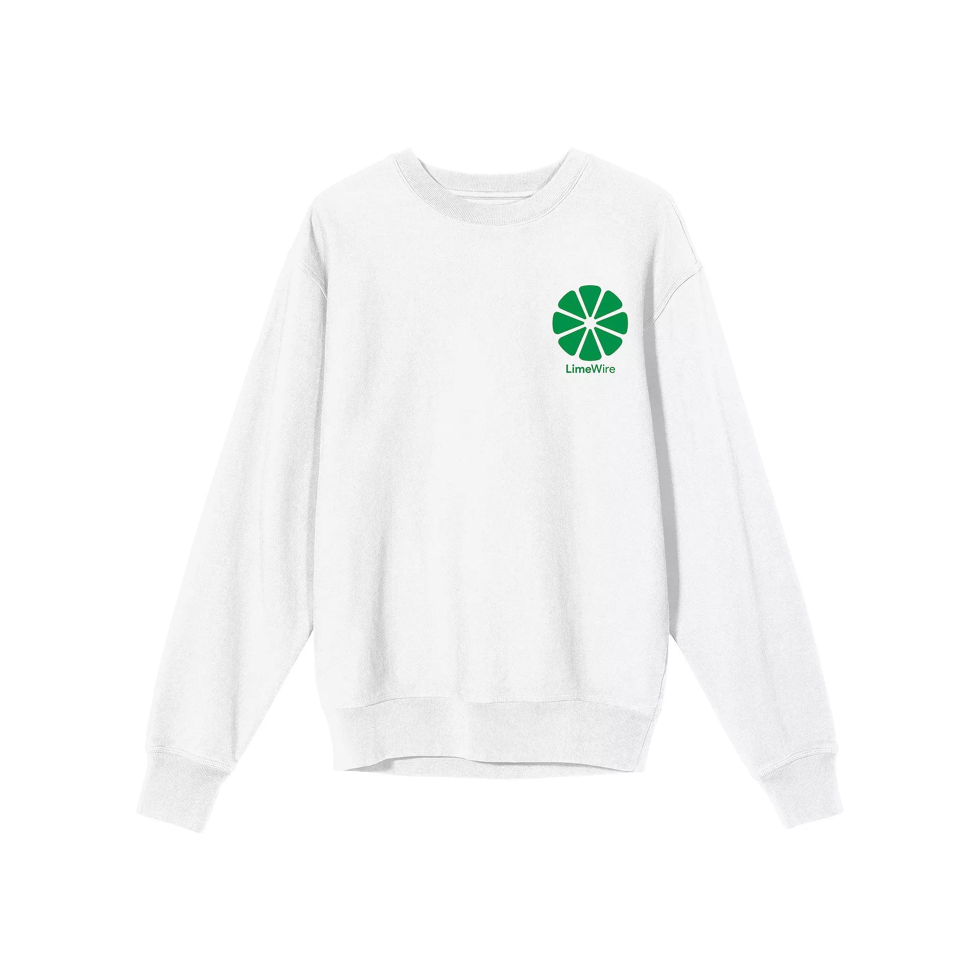 Men's LimeWire White Logo Graphic Sweatshirt, Size: XL Product Image