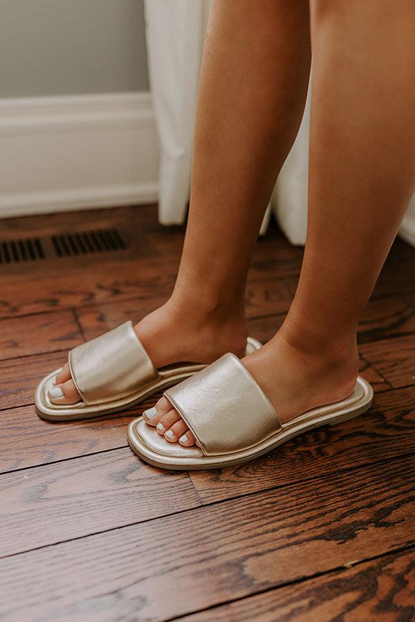 The Thea Metallic Sandals Product Image