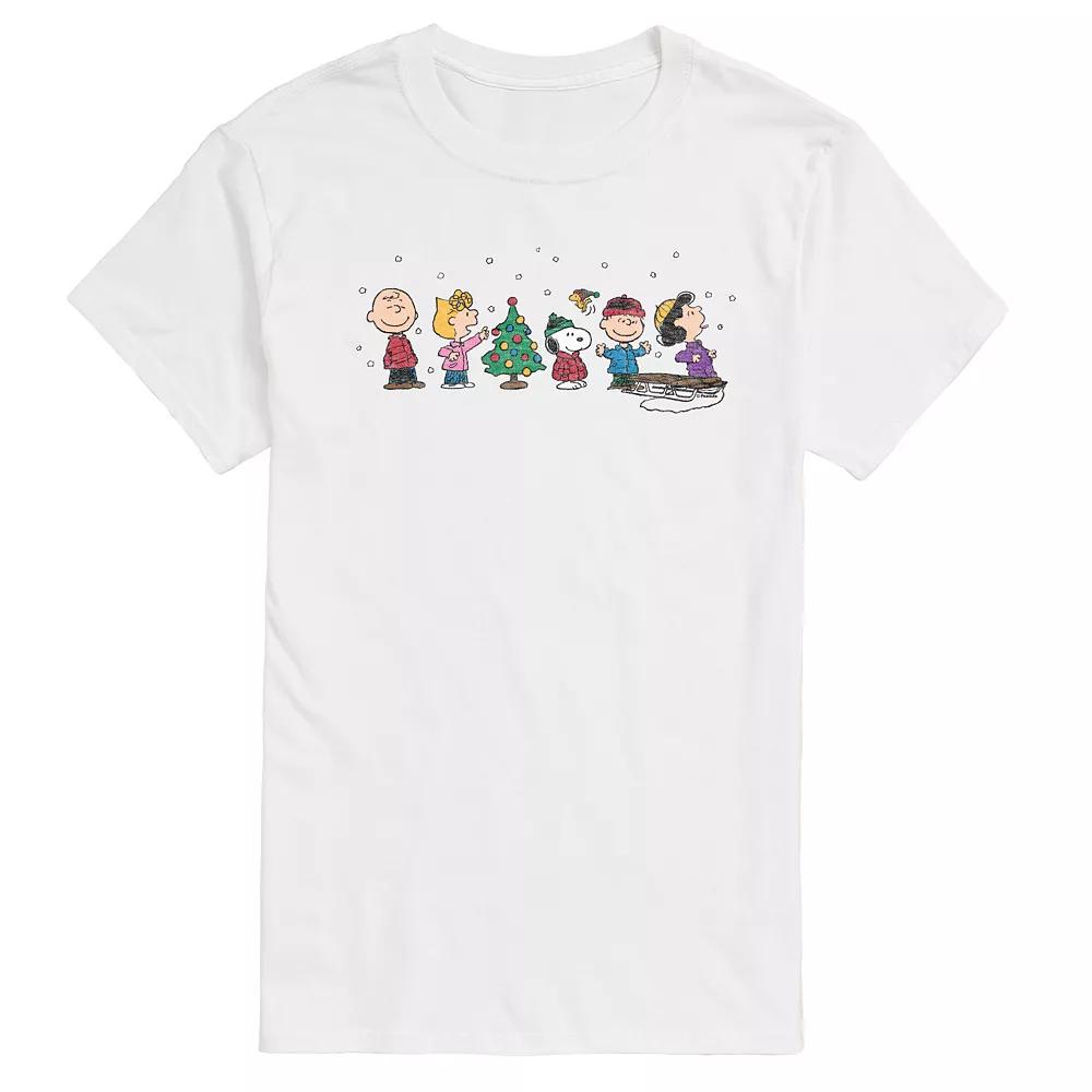 Big & Tall Peanuts Christmas Group Graphic Tee, Men's,  Product Image