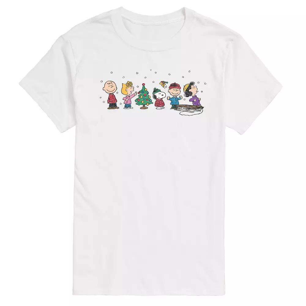 Big & Tall Peanuts Christmas Group Graphic Tee, Men's,  Product Image