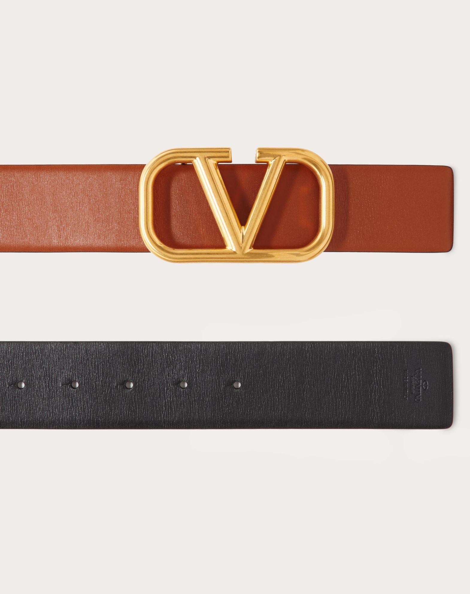 Reversible Vlogo Signature Belt In Glossy Calfskin 40 Mm  Product Image