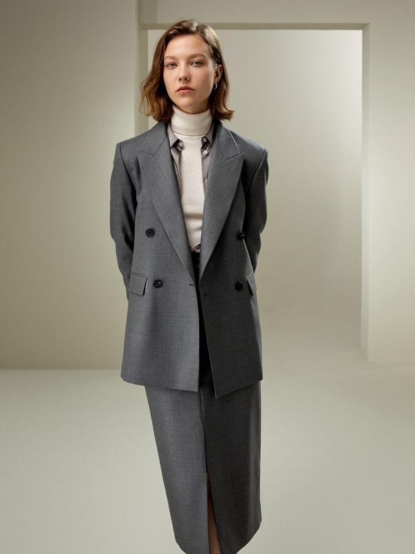 Modern Beauty Silk Wool Blazer Product Image