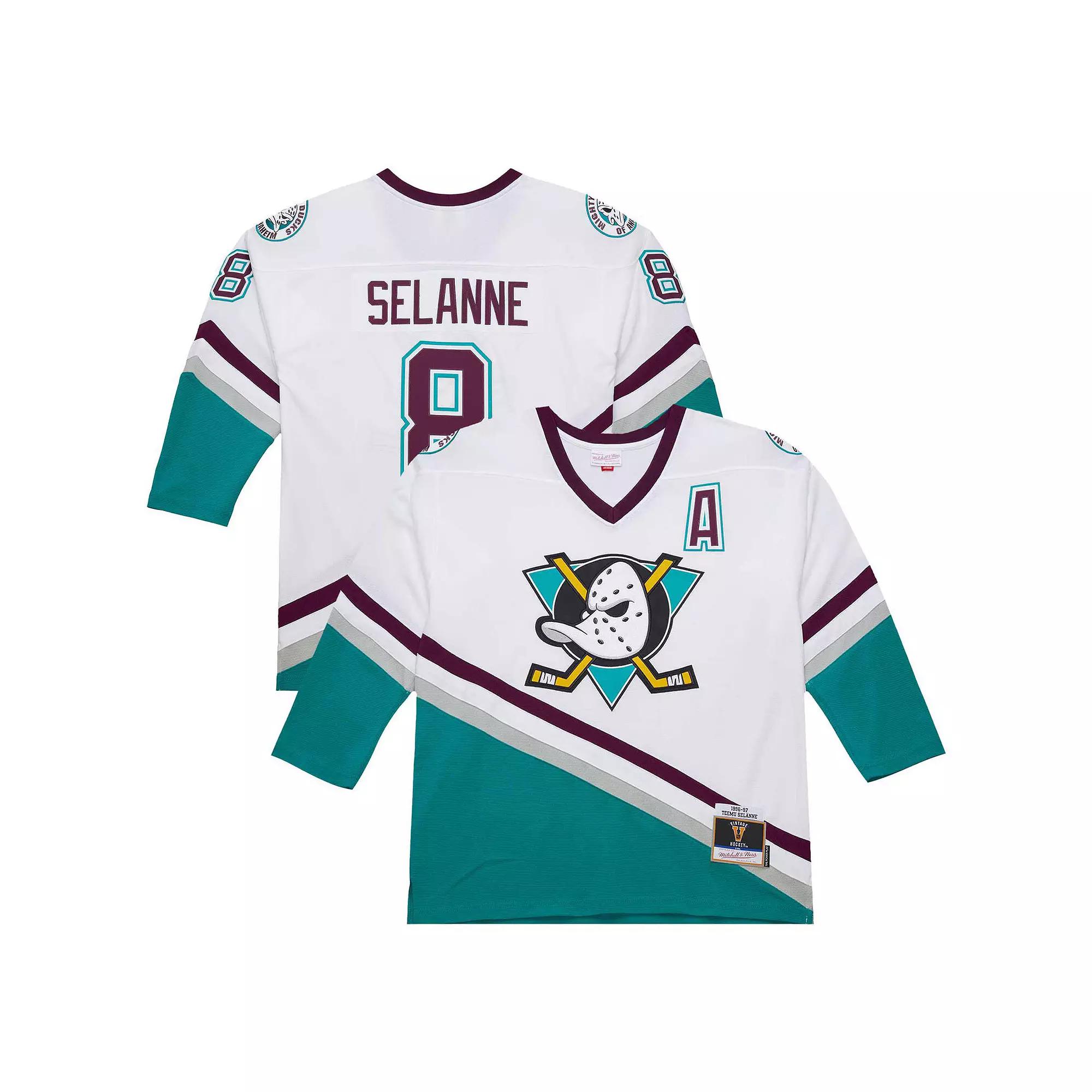 Men's Teemu Selanne White Anaheim Ducks 1996-97 Power Play Jersey, Size: 2XL, Dks White Product Image
