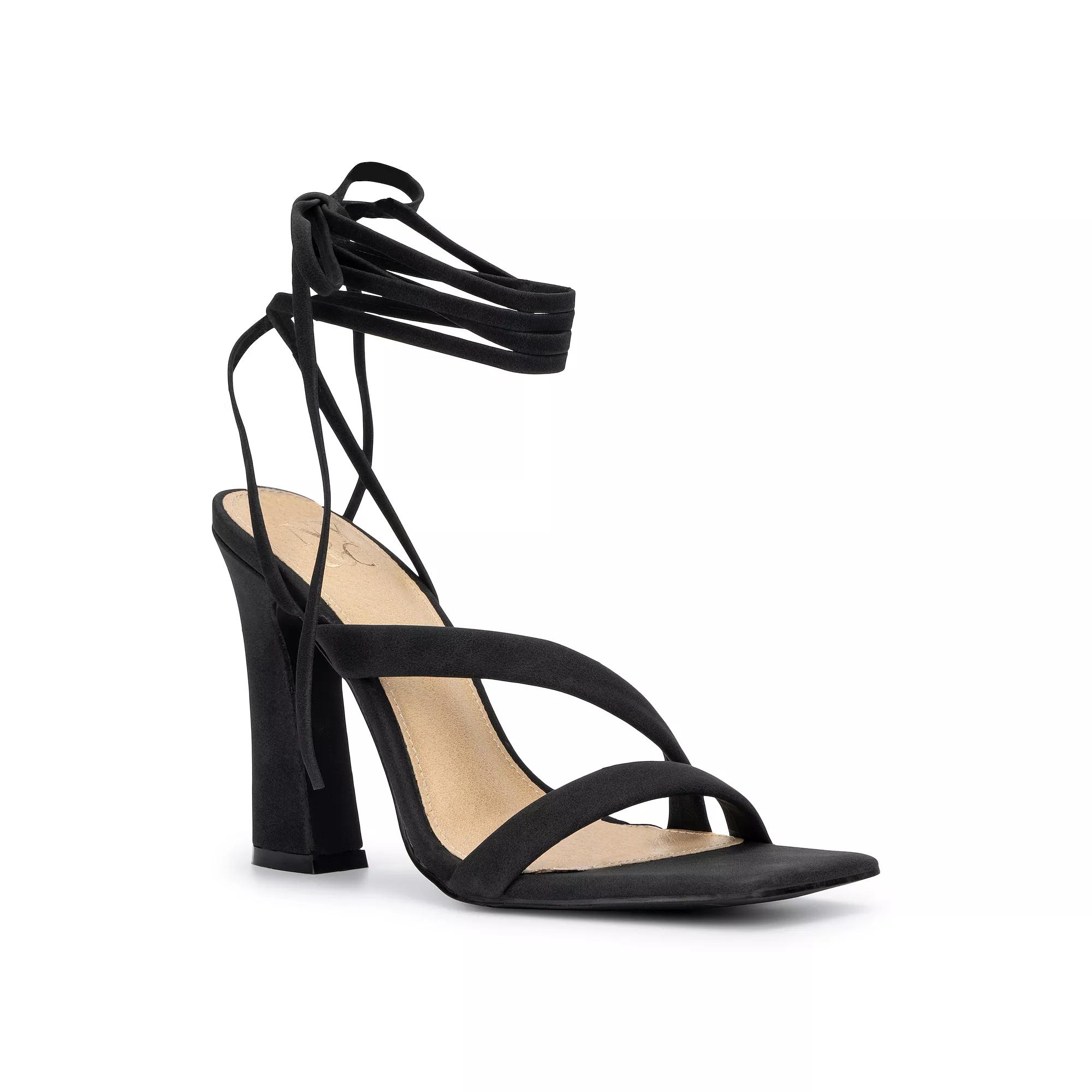 New York & Company Ines Women's Lace-Up Dress Sandals, Size: 10, Black Product Image