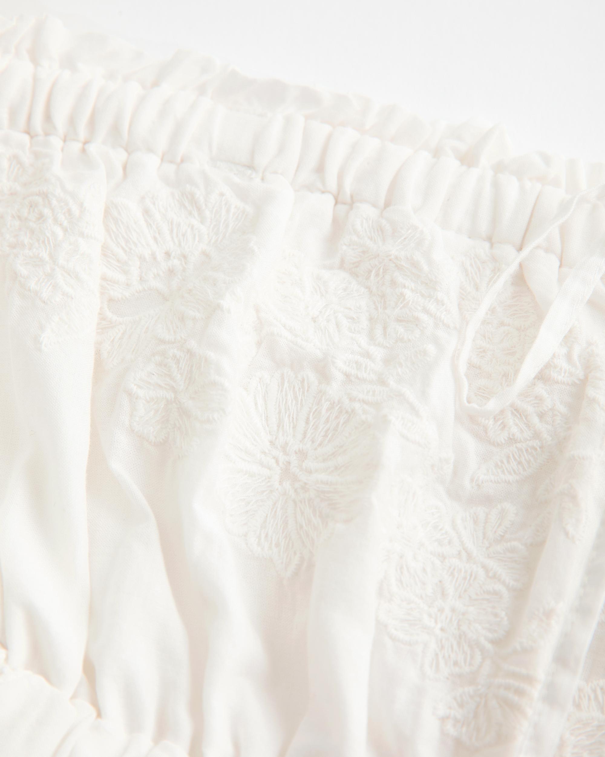 Strapless Embroidered Babydoll Dress Product Image