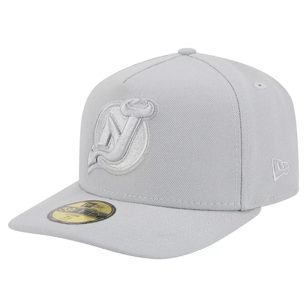 Men's New Era Gray New Jersey Devils Color Pack A-Frame 59FIFTY Fitted Hat, Size: 7 1/4, Nhl Grey Product Image