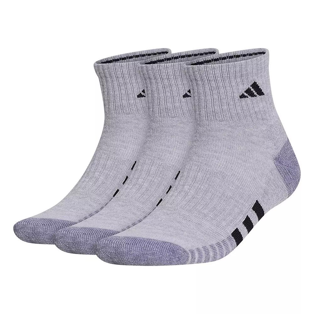 Big & Tall adidas 3-Pack Cushioned 3.0 Quarter Socks, Men's,  Product Image