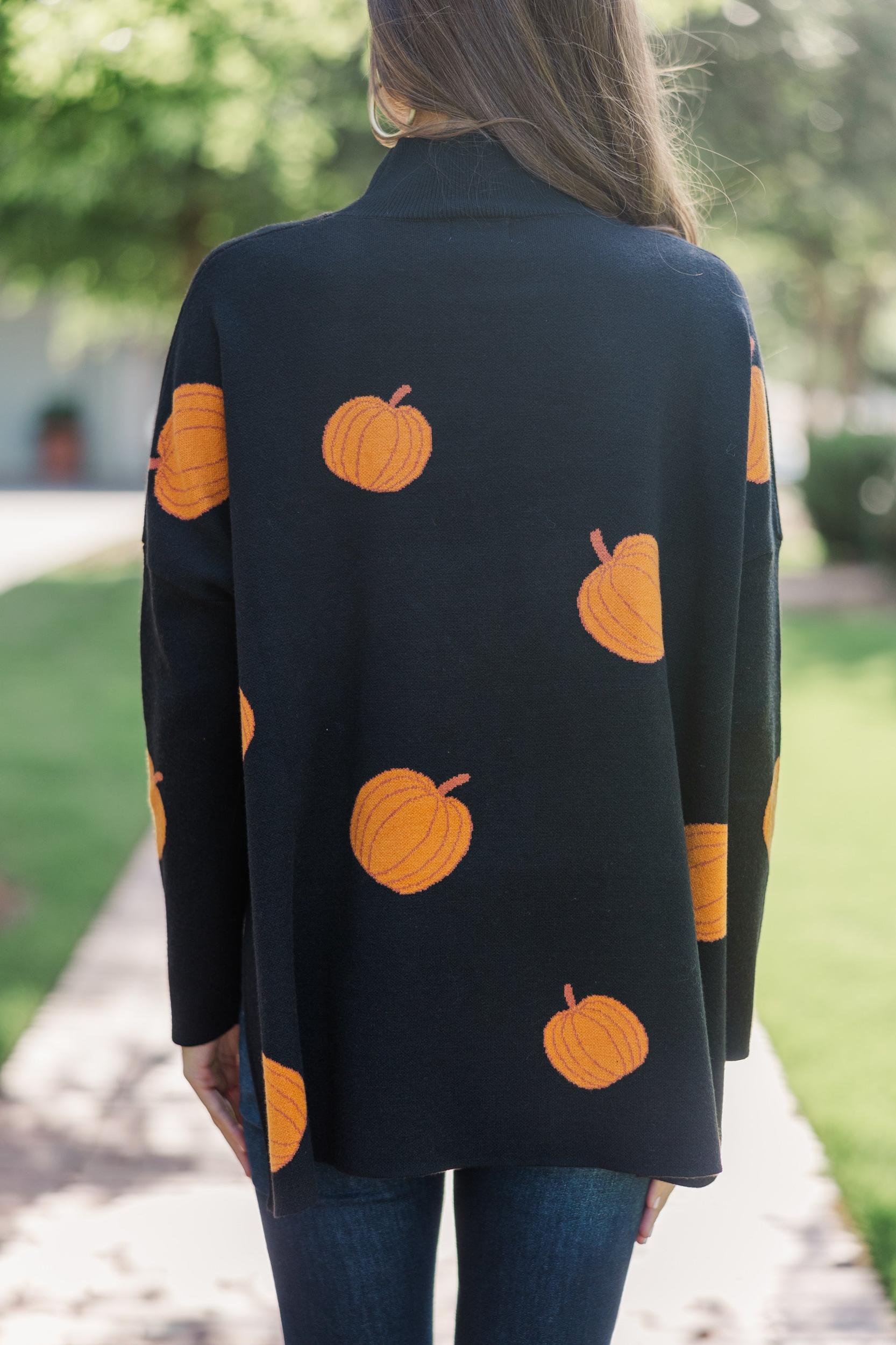 Quick Decisions Black Pumpkin Sweater Female Product Image