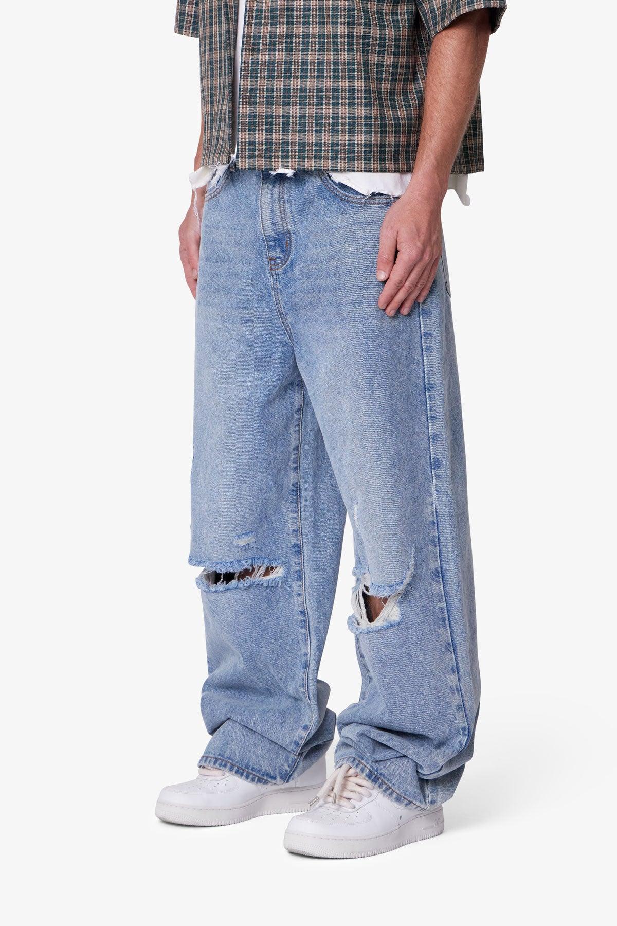 Ultra Baggy Blowout Denim - Washed Vintage Blue Product Image