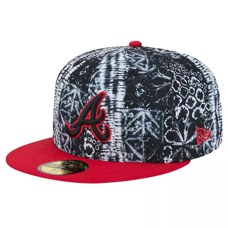 Men's New Era Black Atlanta Braves Sands 59FIFTY Fitted Hat, Size: 7 Product Image