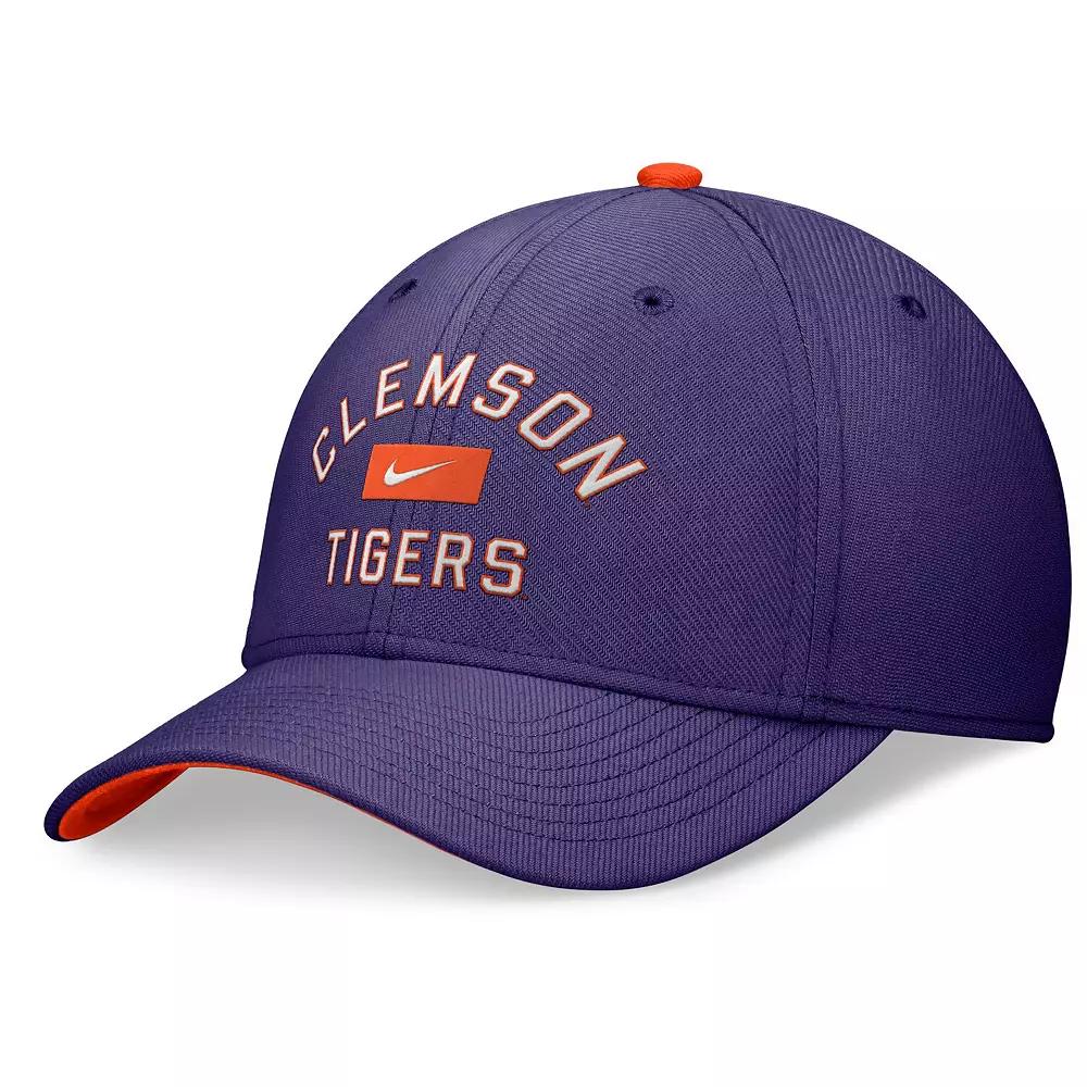 Men's Nike Purple Clemson Tigers Primetime Rise Swoosh Flex Hat, Size: Small/Medium Product Image