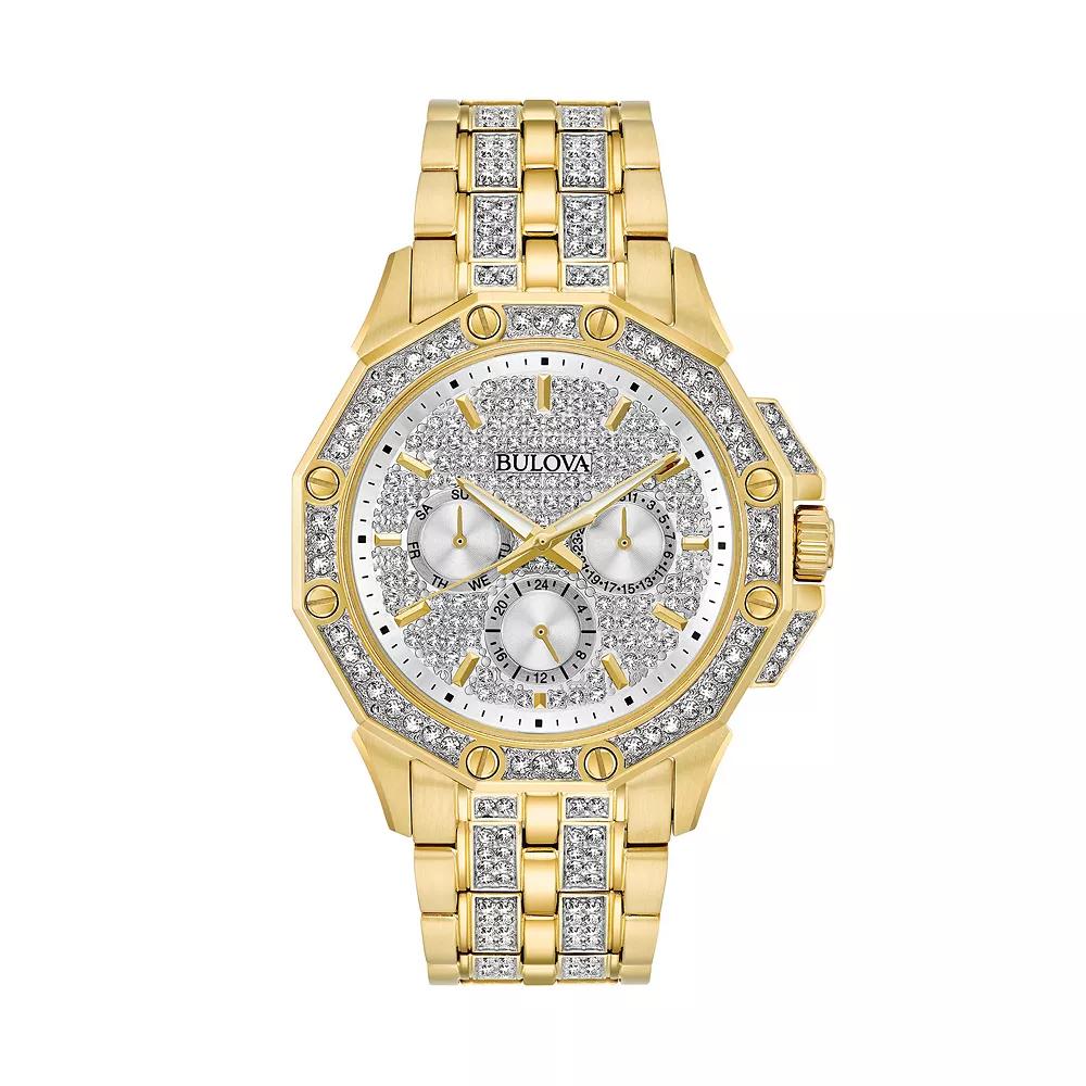 Bulova Mens Crystal Stainless Steel Watch - 98C126, Multicolor Product Image