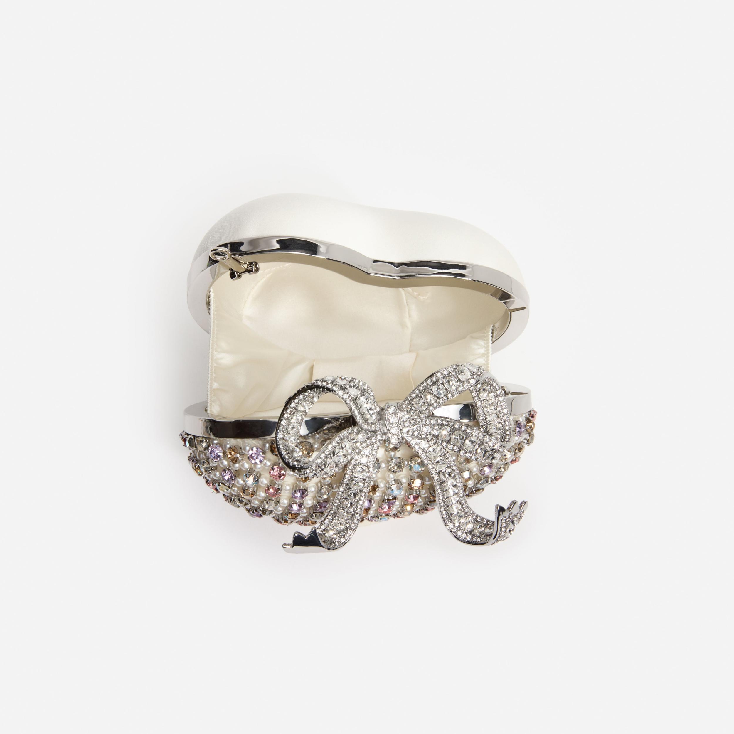 Multi Crystal Heart Clutch Bag Product Image