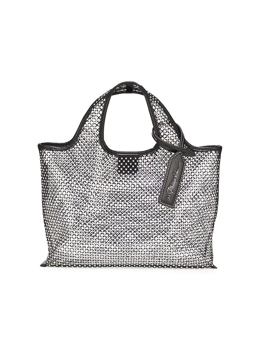 Womens Mini Market Crystal Mesh Top Handle Bag Product Image