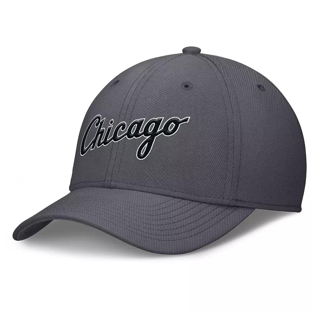 Men's Nike Gray Chicago White Sox Swoosh Performance Flex Hat,  Product Image